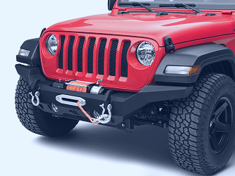 Rugged Ridge Jeep Wrangler HD Full Width Front Bumper 11540.31 (18-23 Jeep  Wrangler JL) - Free Shipping